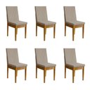 Ver imagem 2 de Kit 6 Cadeiras de Jantar Estofadas Dakota Madeira Maciça Cerejeira