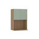 Ver imagem 1 de Armário de Parede Modulado 60cm com Nicho de Micro-ondas 2 Portas Slim Luciane