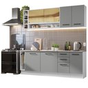 Ver imagem 3 de Armário de Cozinha Completa 220cm Branco/Cinza Agata da Thêmis Madesa