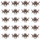 Ver imagem 1 de Kit 20 Jogos de Mesa Dobrável com 4 Cadeiras Tampo Redondo 70x70 Imbuia
