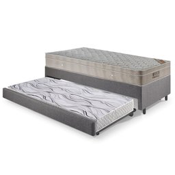 Bicama Box Solteiro Linho 96x203x28 cm com Colchão Airtech Ortobom Molas Ensacadas - 3