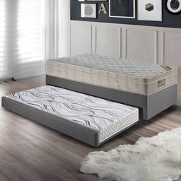 Bicama Box Solteiro Linho 96x203x28 cm com Colchão Airtech Ortobom Molas Ensacadas - 1
