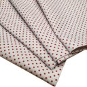 Ver imagem 1 de Kit 4 Guardanapos de Tecido Bolinha Branco Vermelho Algodão 39cmx39cm