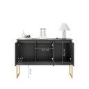Ver imagem 3 de Buffet Aparador com 3 Portas Miami Preto Dourado