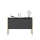 Ver imagem 2 de Buffet Aparador com 3 Portas Miami Preto Dourado