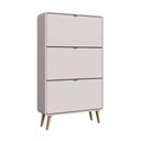 Ver imagem 2 de Sapateira Vertical com Gavetas Basculantes76,5cm X 130,5cm Cantos Arredondados e Pés Palito Cor:bege