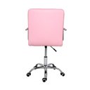 Ver imagem 5 de Cadeira Escritório Home Office Gomos Rosa Confort Diretor Leitura Estofada Base Giratória Cromada