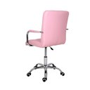 Ver imagem 4 de Cadeira Escritório Home Office Gomos Rosa Confort Diretor Leitura Estofada Base Giratória Cromada