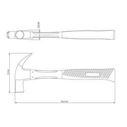 Martelo de Unha 27 Mm Tramontina Extra Fortis com Cabo em Nylon e Fibra Tramontina - 3