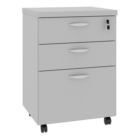 Armário Gaveteiro Volante Incoflex com 3 Gavetas Cinza