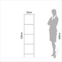Ver imagem 4 de Estante de Livros Industrial MDF 33cmx135cm 5 Prateleiras