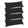 Kit 4 Travesseiros de Corpo UnoAbrazo 50x150cm Xuxão +Fronha - Preto - 1
