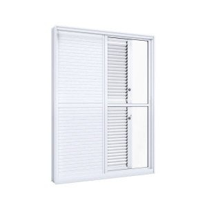 Porta de Alumínio Balcão 215x150cm 4 Folhas 2 Fixas Lucasa Eccellente 