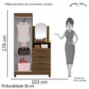 Ver imagem 6 de Cômoda com Espelho 2 Portas 4 Gavetas Capri Albatroz Móveis