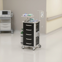 Ver imagem 5 de Carrinho Hospitalar de Emergência 5 Gavetas Auxiliar - Tampo Inox - Estrutura em Aço com Acessórios