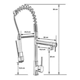 Torneira Cozinha Gourmet Monocomando Gold Dourada Ouro 50 Cm - 6