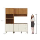 Ver imagem 6 de Cozinha Modulada Completa Premium MDF Linha Safira Nature Off White 190x220cm Casamia