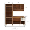 Ver imagem 4 de Cozinha Modulada Completa Premium MDF Linha Safira Nature Off White 190x220cm Casamia