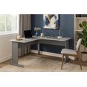Ver imagem 2 de Mesa em L Escritório Estação 130x130 Pés Aço Nivelador Cinza