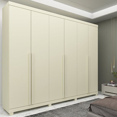 Guarda-Roupa Casal 6 Portas com Pés Imperatriz 100% MDF