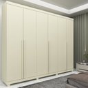 Ver imagem 1 de Guarda-Roupa Casal 6 Portas com Pés Imperatriz 100% MDF