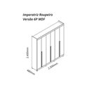 Ver imagem 3 de Guarda-Roupa Casal 6 Portas com Pés Imperatriz 100% MDF