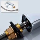 Ver imagem 5 de Torneira Monocomando Banheiro Lavatório Baixa Aço Inox Prata