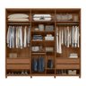 Guarda Roupa Casal com Pés 6 Portas 4 Gavetas Juriti - Jequitiba / Areia - 3