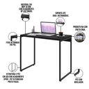 Ver imagem 4 de Kit 02 Mesas Para Escritório e Home Office Industrial Aspen 90 cm C01 Onix - Lyam Decor