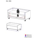 Ver imagem 4 de Balcão Gabinete Banheiro com Rodízios 80 cm Multimóveis Preto