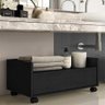 Balcão Gabinete Banheiro com Rodízios 80 cm Multimóveis Preto - 1