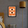 Quadro Bauhaus Poster Olhos Laranja 45x34cm - com Vidro:moldura Preta - 1