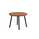Ver imagem 1 de Mesa para Cozinha Stellar 1599 Aço C/tampo Madeirado Redondo 100cm Nogal/preto - Carraro