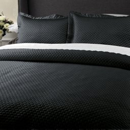 Jogo de Colcha Tacto Vero Preto Kacyumara - Cama de Solteiro - 1