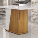 Ver imagem 5 de Conjunto Mesa com 4 Cadeiras Harmonia Marrom/Marromle/Off White