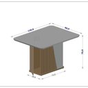 Ver imagem 3 de Conjunto Mesa com 4 Cadeiras Harmonia Marrom/Marromle/Off White