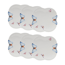 Ver imagem 1 de Cj 6 Pratos Rasos de Porcelana Branca Borboletas 24cm Wolff
