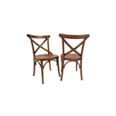 Ver imagem 2 de Kit 2 Cadeiras Dubai Madeira Maciça Assento Madeira Castanho