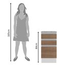 Ver imagem 4 de Balcão Armário de Cozinha 40 cm 3 Gavetas Branco/Rustic Glamy Madesa
