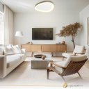 Ver imagem 3 de Plafon Led Seixos de Sobrepor 62cm 45w Bivolt 3000k Branco