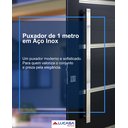 Ver imagem 5 de Porta Pivotante de Aluminio com  Friso Puxador de 1 metro 225x130 Lucasa Aluminio