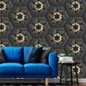 Papel de Parede 3d Preto e Dourado Geometrico Autocolante - 2