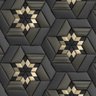 Papel de Parede 3d Preto e Dourado Geometrico Autocolante - 1
