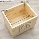 Ver imagem 5 de Caixote de Madeira Baú Infantil Little Toys Organizador de Brinquedos com Rodinhas Giratórias