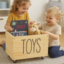 Ver imagem 6 de Caixote de Madeira Baú Infantil Little Toys Organizador de Brinquedos com Rodinhas Giratórias