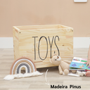 Ver imagem 3 de Caixote de Madeira Baú Infantil Little Toys Organizador de Brinquedos com Rodinhas Giratórias