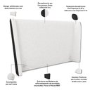 Ver imagem 3 de Cabeceira Cama Box King 195cm Nilo P05 Couríssimo Preto Bouclê Cru - Lyam Decor