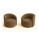 Ver imagem 3 de Conjunto Decorativo 02 Poltronas + Sofá Curvo Orgânico Nature Gaia Suede Cappuccino - Montanaris Dec