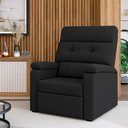 Ver imagem 1 de Poltrona do Papai Reclinável Negro Suede Luanda Shop Jm