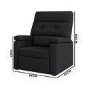 Ver imagem 4 de Poltrona do Papai Reclinável Negro Suede Luanda Shop Jm